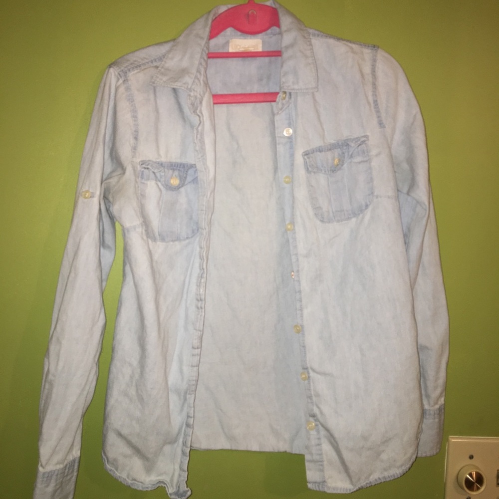 xsmall long sleeve jean shirt